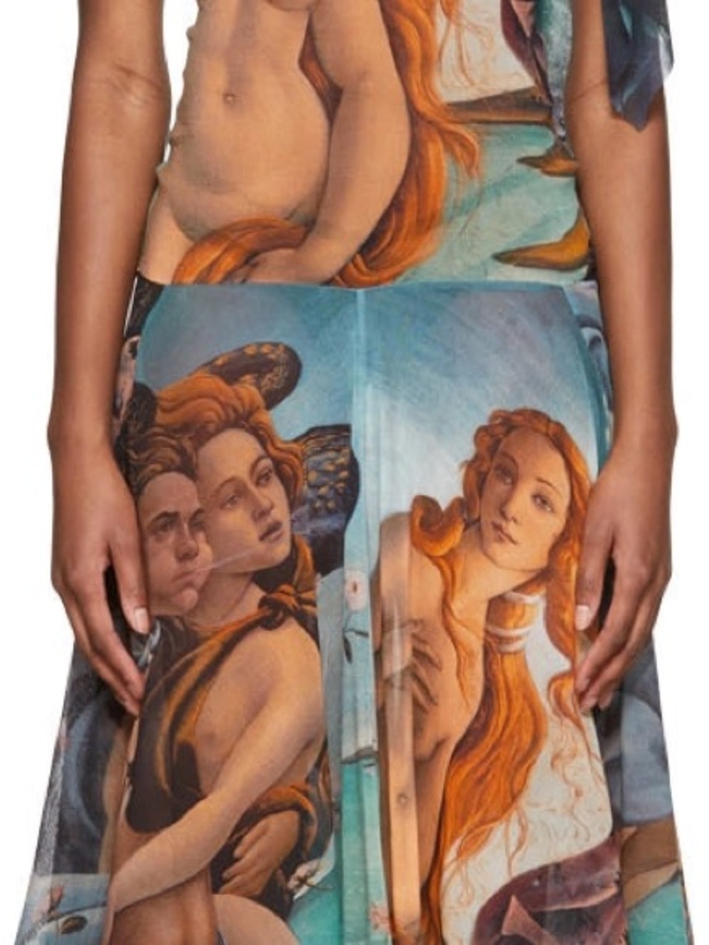 Jean Paul Gaultier Birth of Venus Sleeveless Handkerchief Hem Dress l - Picture 3 of 3